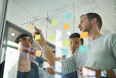 Team Brainstorming in einer Webagentur